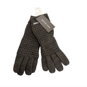 Michael Kors Gray Knit Gloves